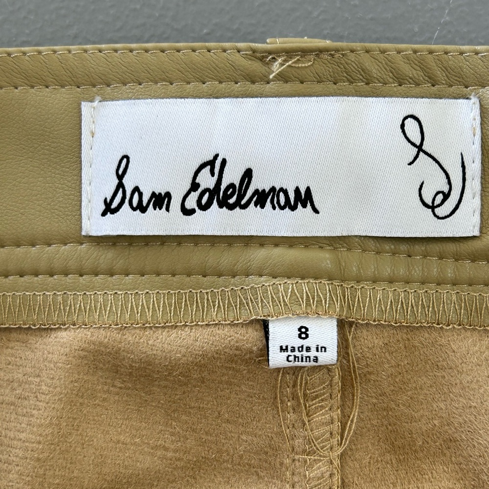 Sam Edelman Women’s Simona Polyurethane Tapered Faux Leather Pants Sz 8 - Picture 8 of 9